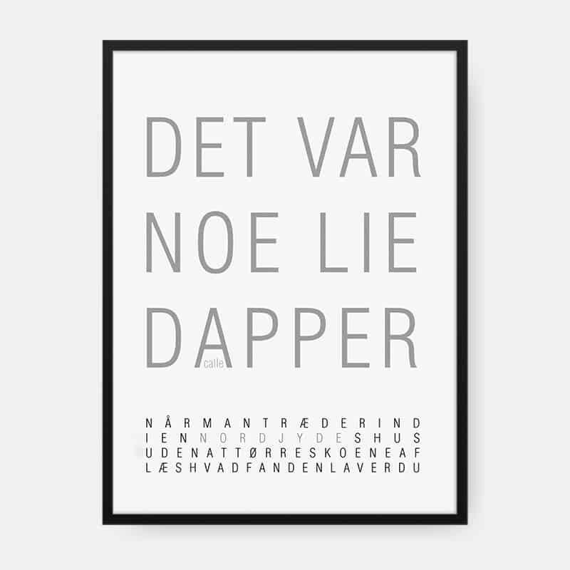 DIALEKT PLAKAT LIE DAPPER CREATIVE DOT